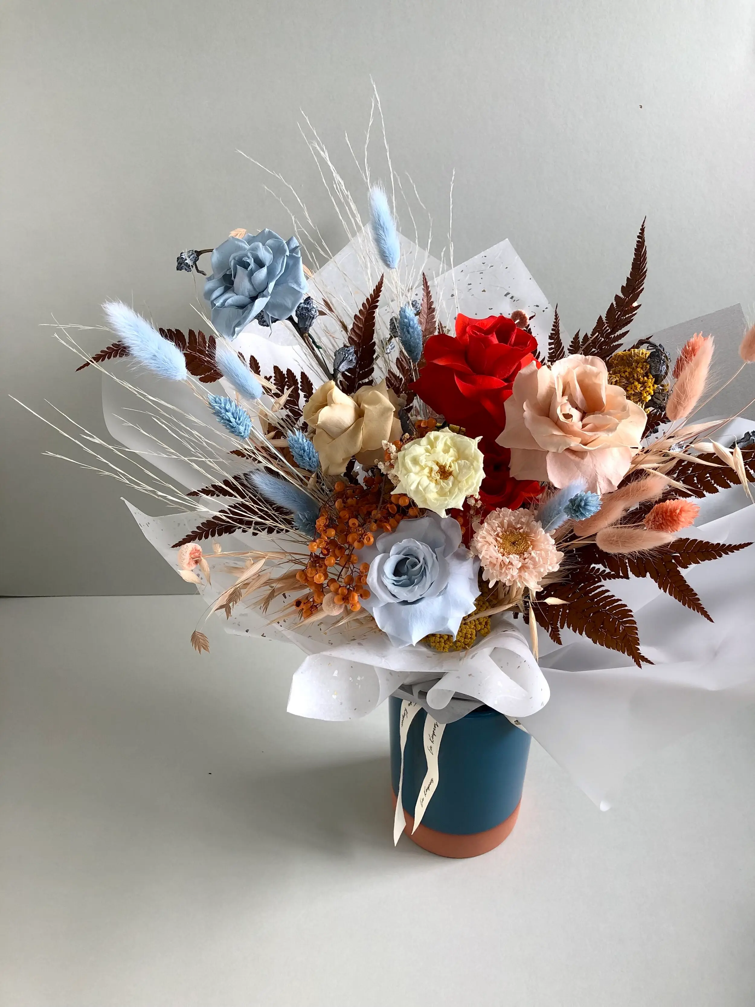 Medium, front profile, wrapped artistic vase