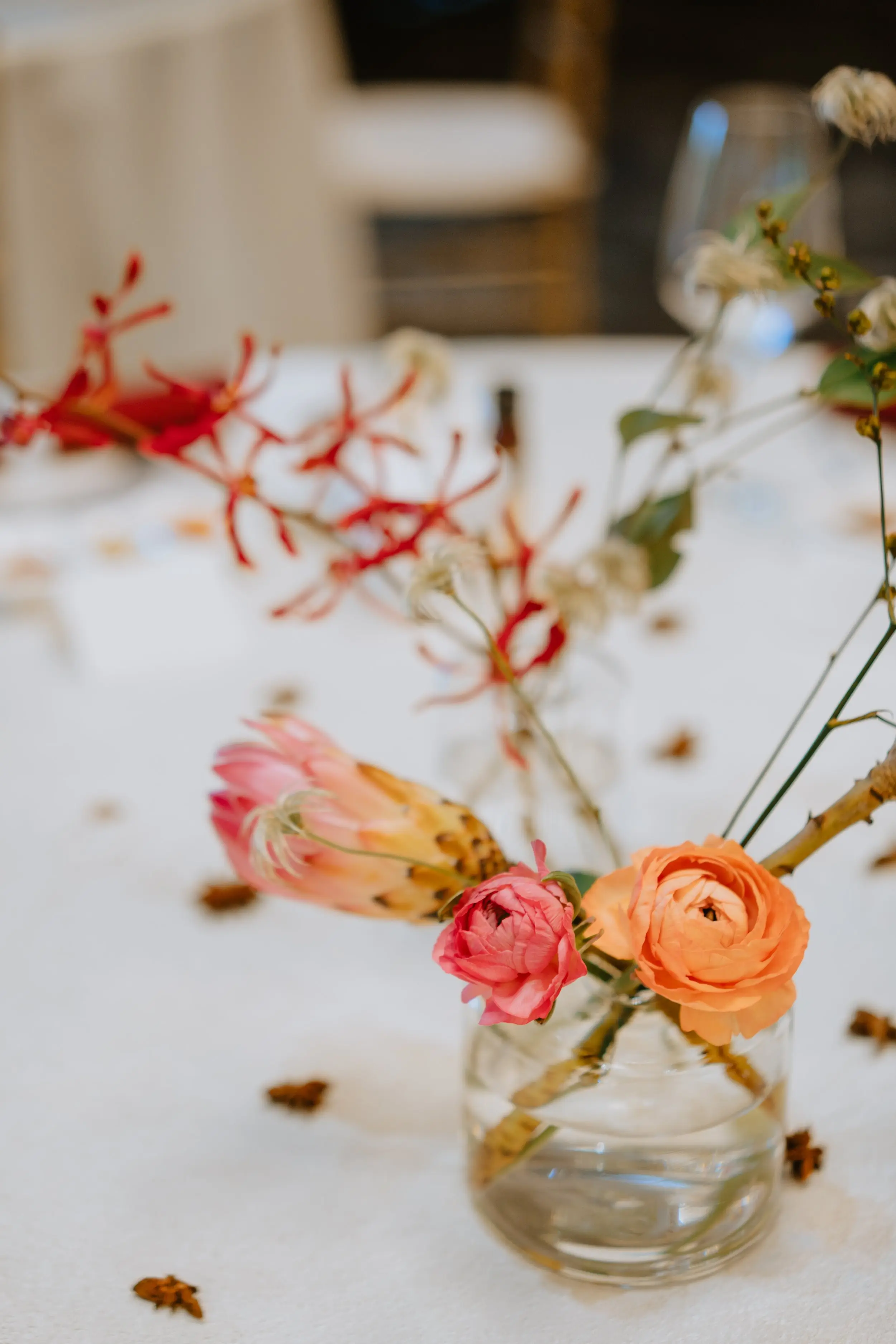 Bud vases for singular stems.